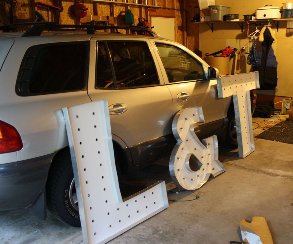 Building Large Lighted Marquee Letters