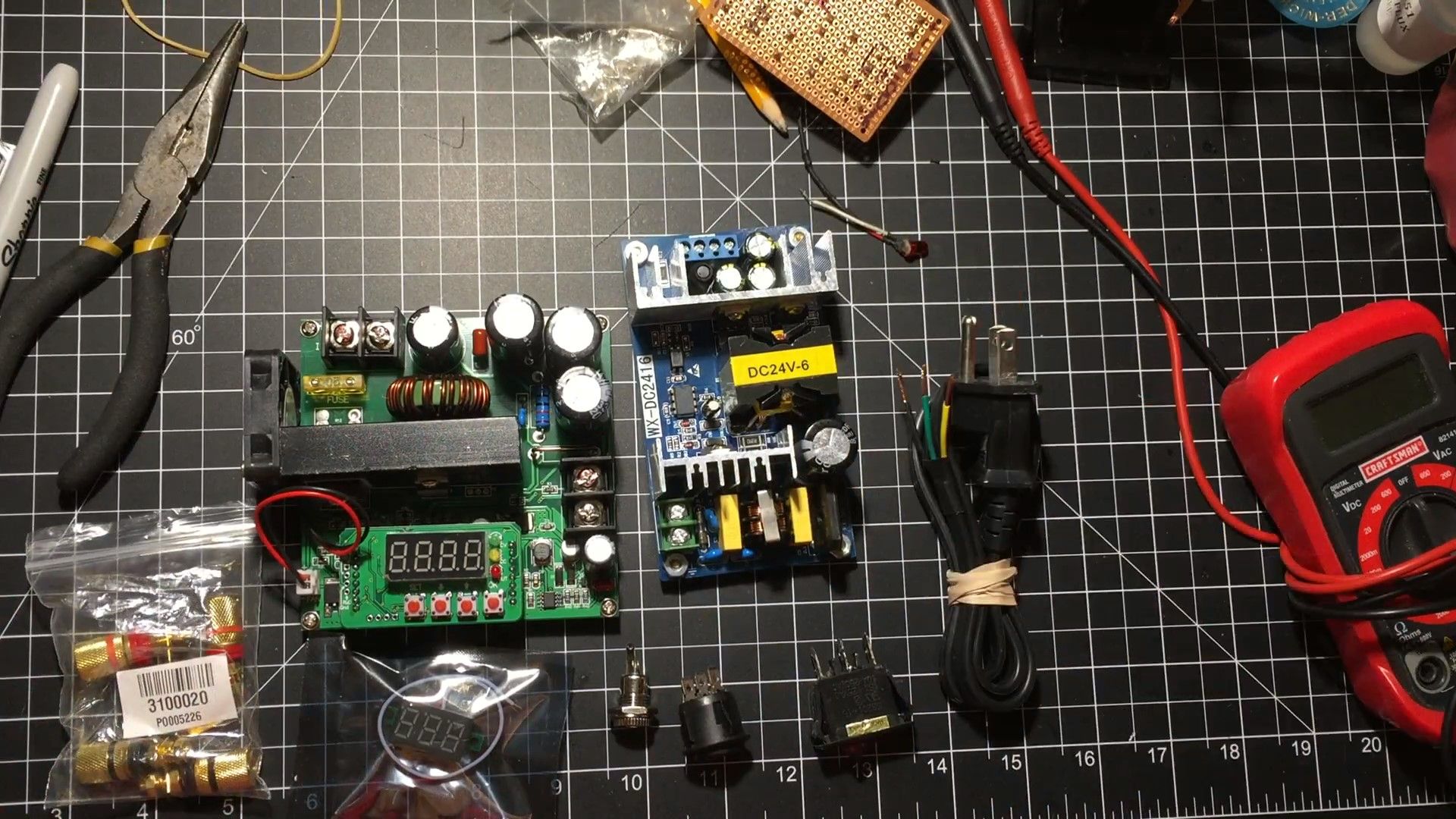 DIY High Voltage 8V-120V 0-15A CC/CV Small Portable Adjustable Bench ...