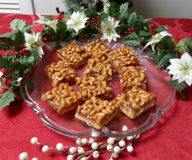 Salted Caramel Cashew Bars