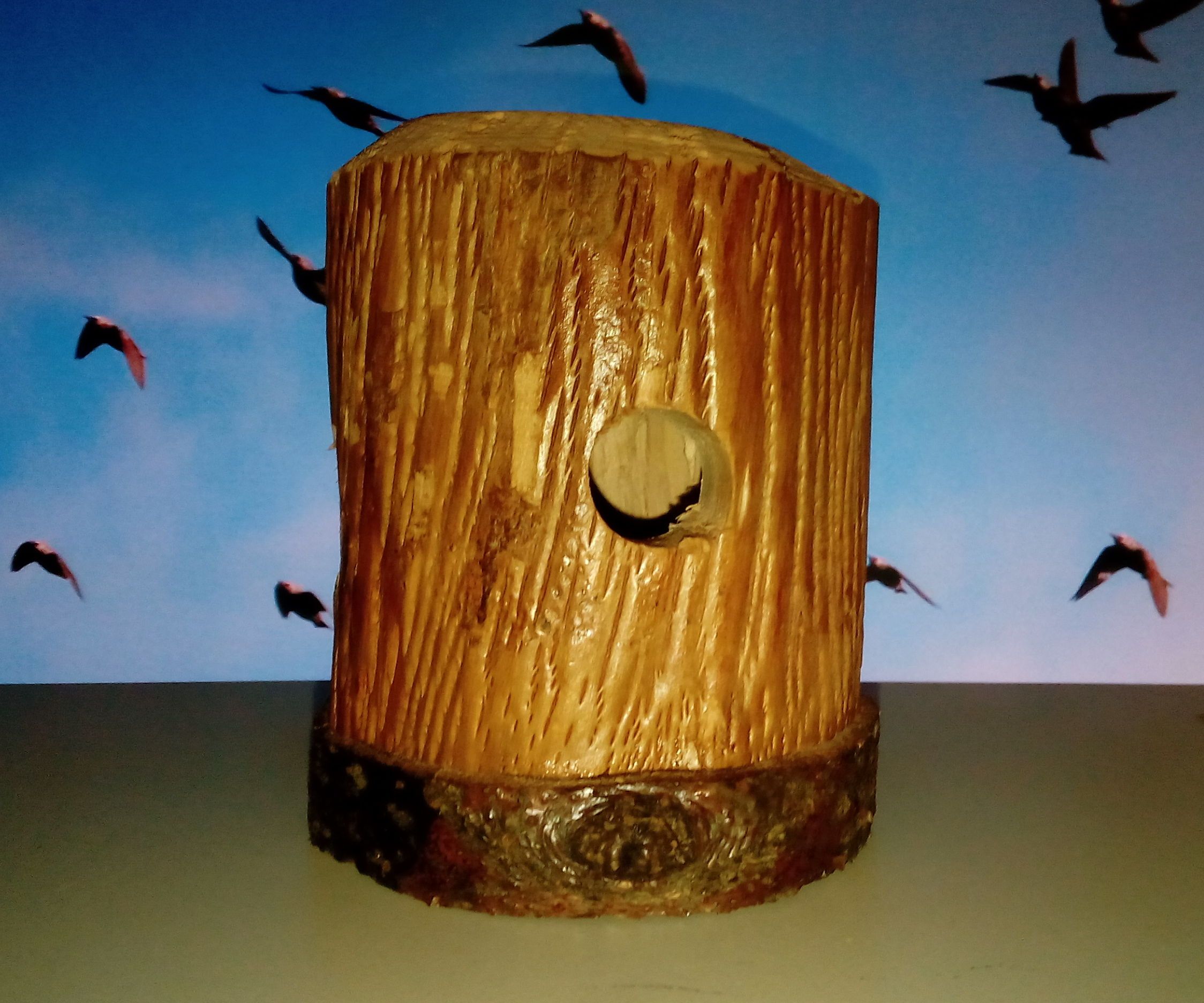 The Log Birdhouse