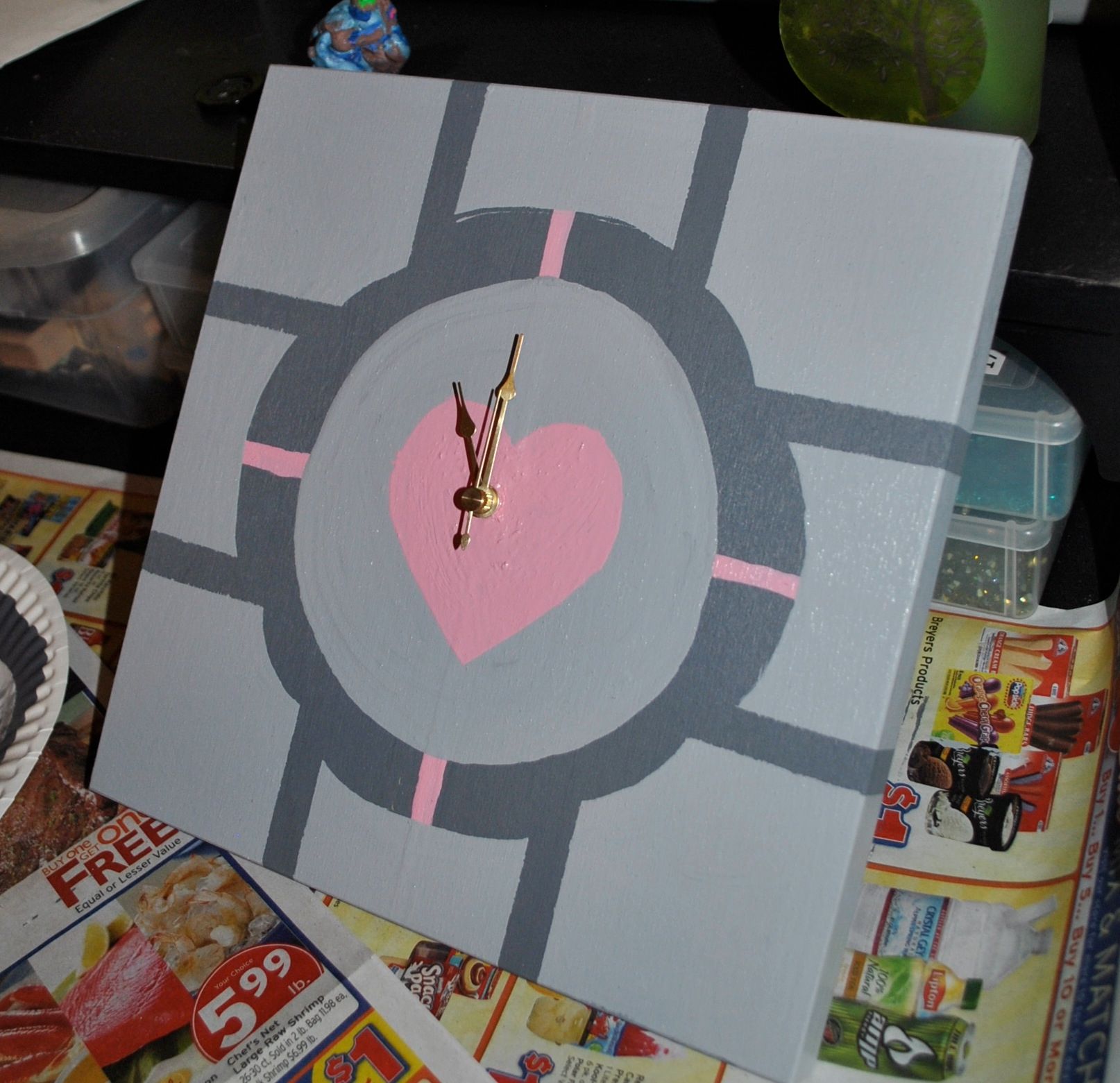 Companion Cube Clock