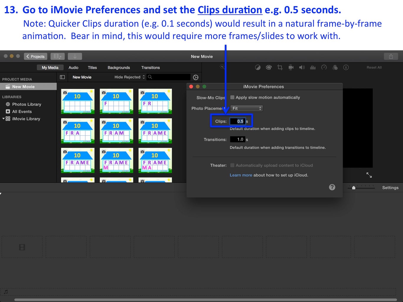 2d animation powerpoint presentation Set the Clips Duration.
