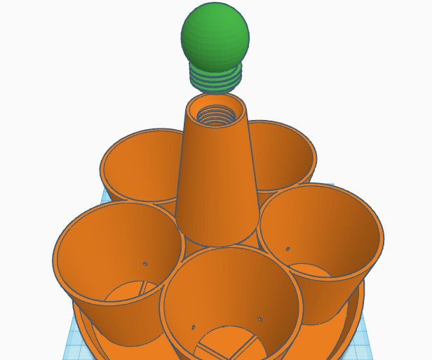 Self Watering Herb Planter (3d Printable, Tinkercad)
