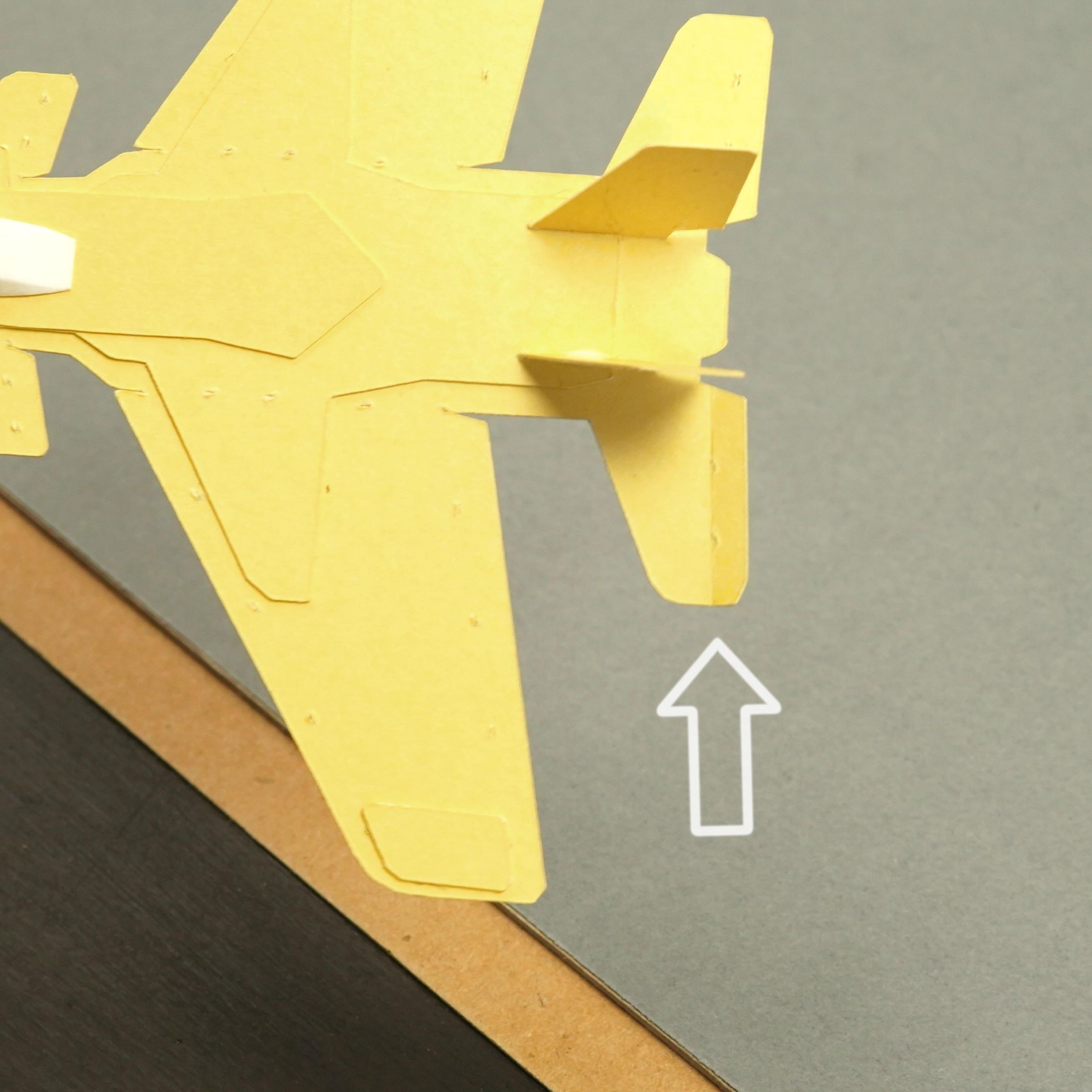 Yellow Card Stock Jet Glider W/ Canards 6 Steps (with Pictures