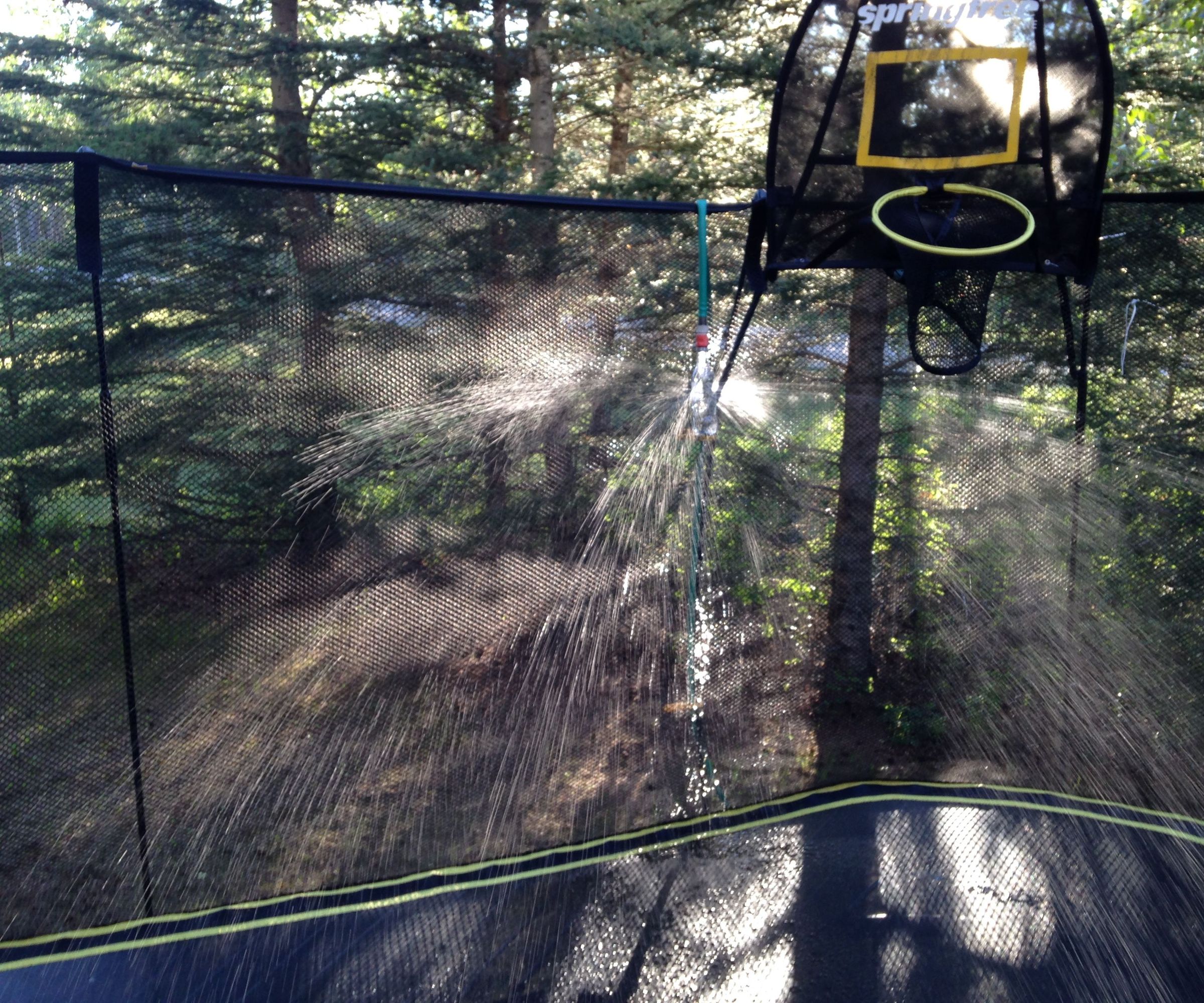 Pop-Bottle Trampoline Sprinkler