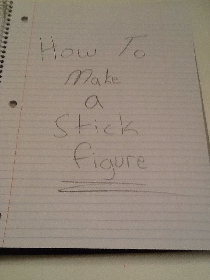 How to Make a Stick Figure