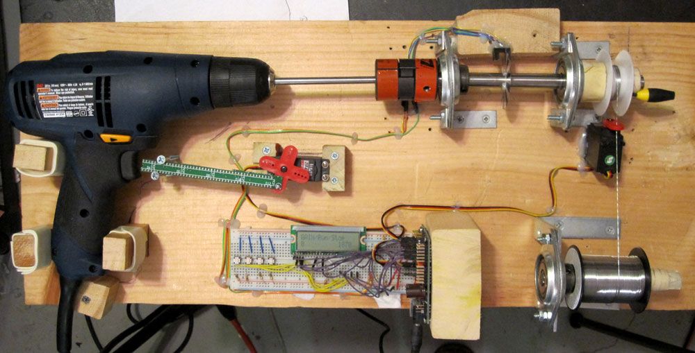 Controlling Hand Drill With Roboduino / Arduino to Spool Solder