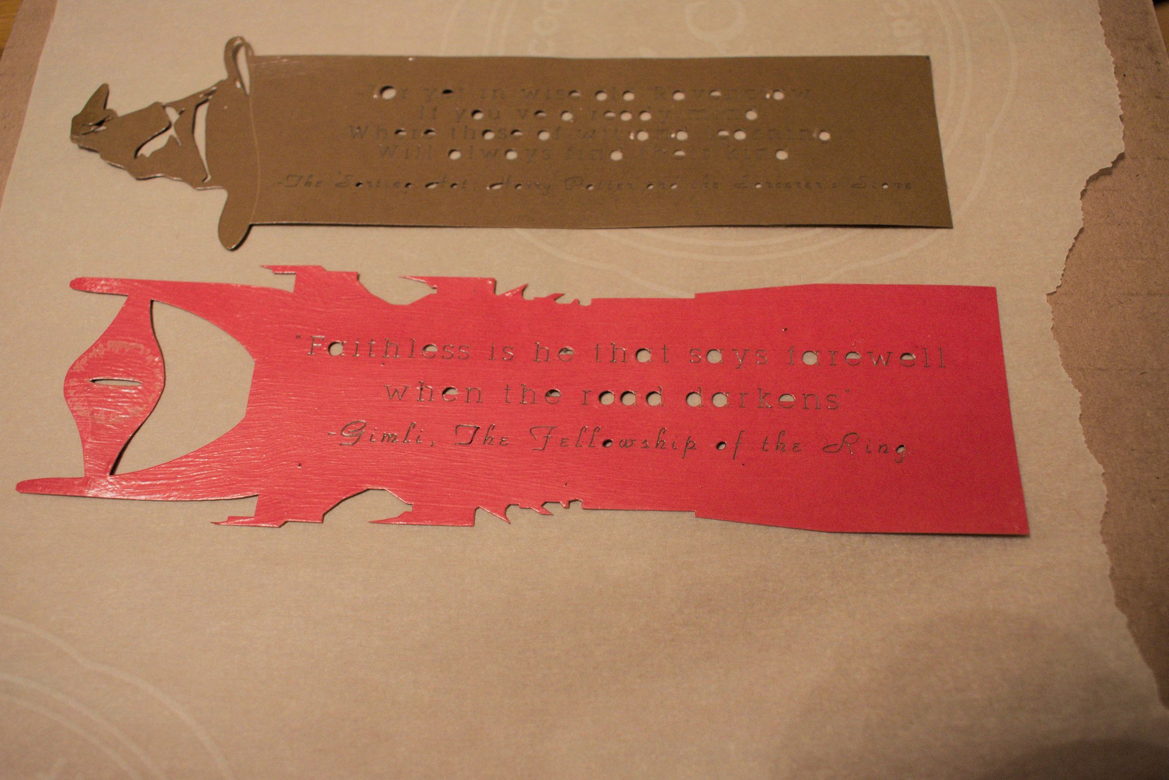 Laser Cut Cardstock Bookmarks 5 Steps Instructables