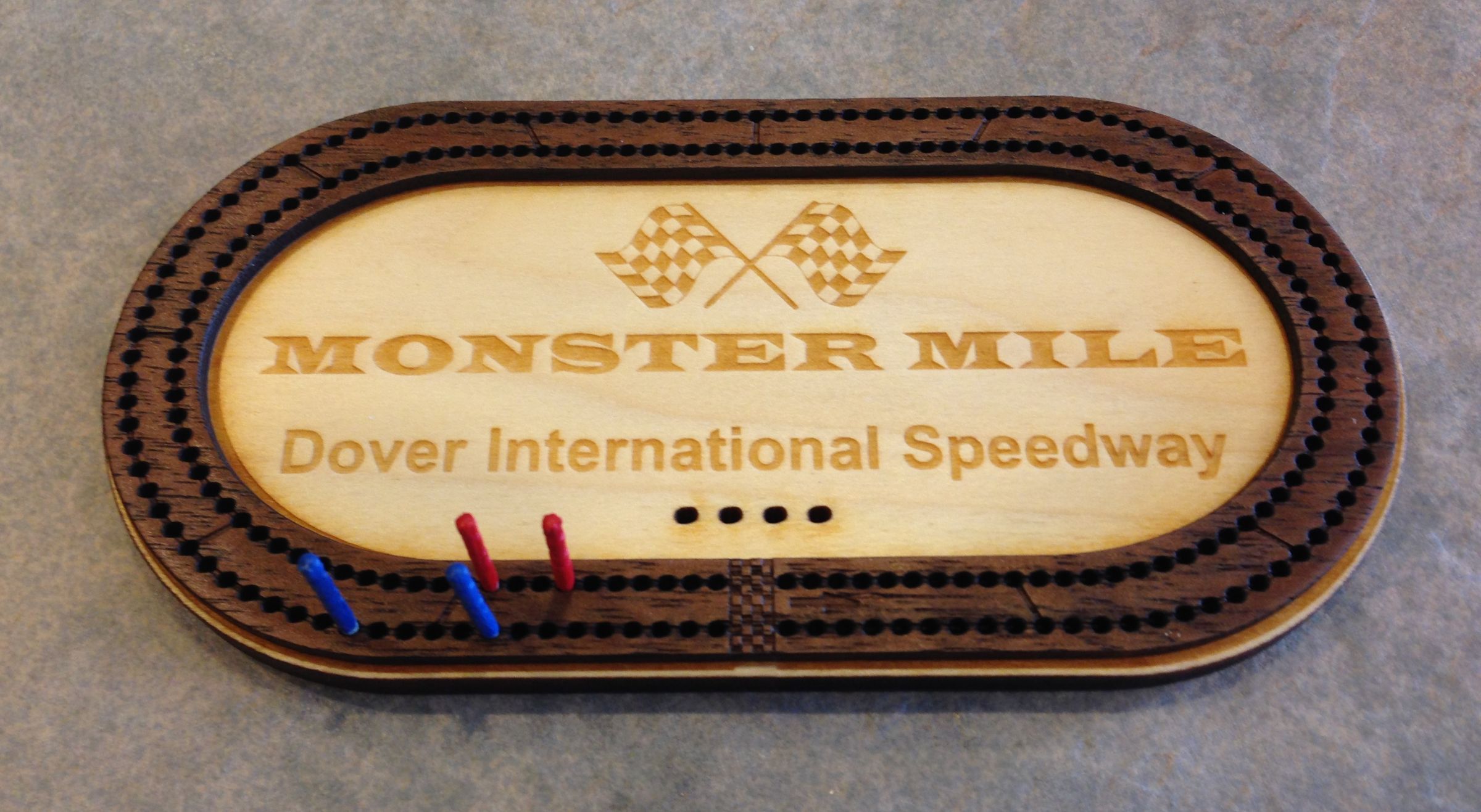 Nascar Cribbage Board