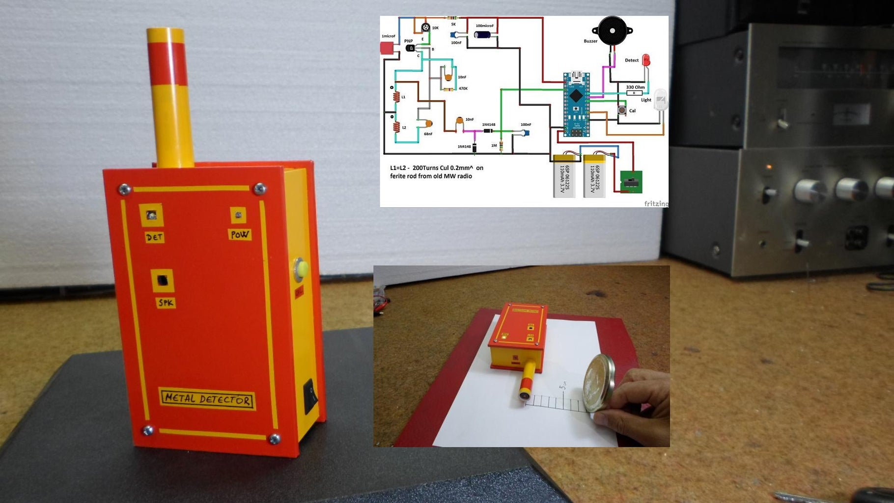 DIY Arduino Pin Pointer Metal Detector