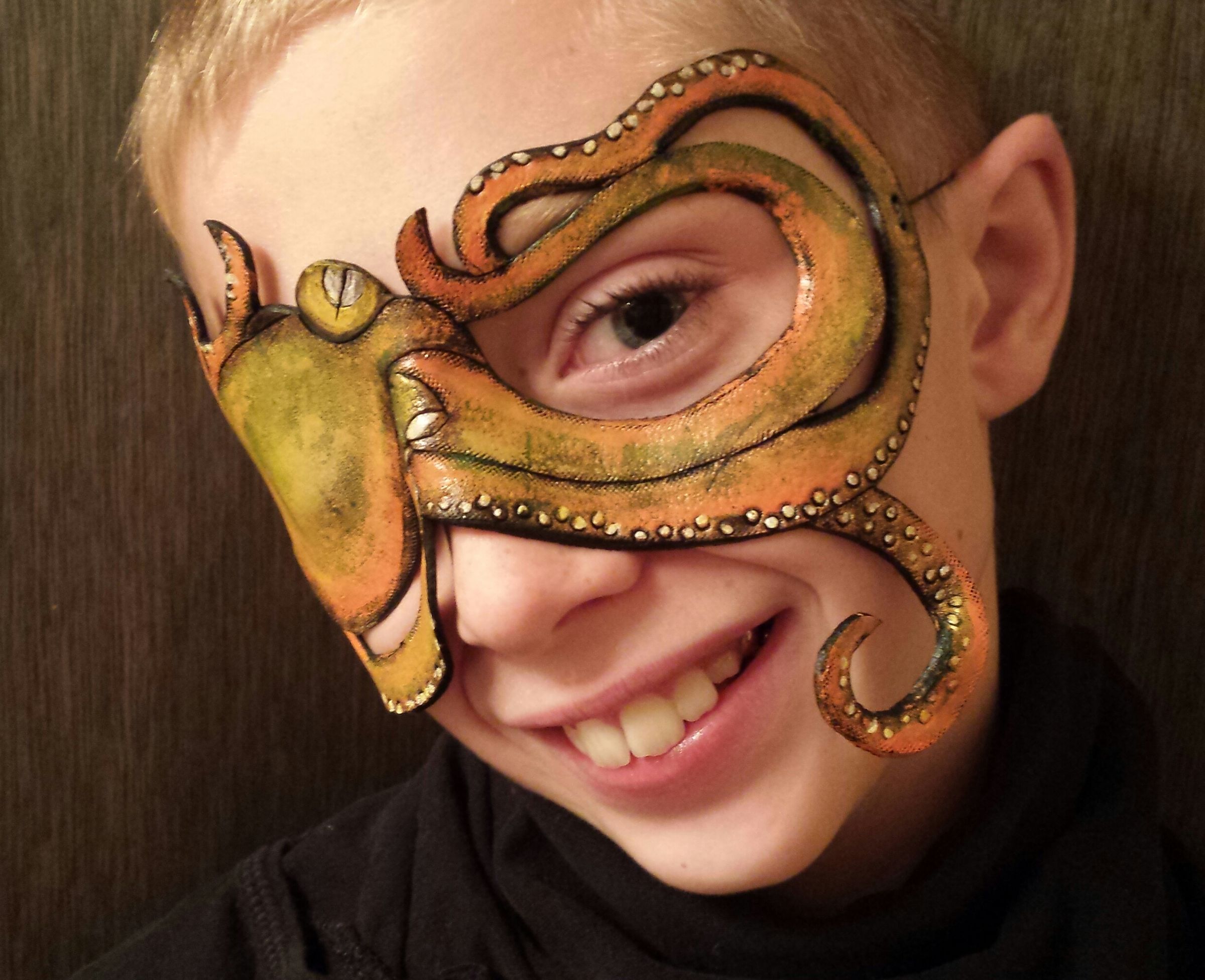 DIY Leather Octopus Pirate Eye Patch Mask