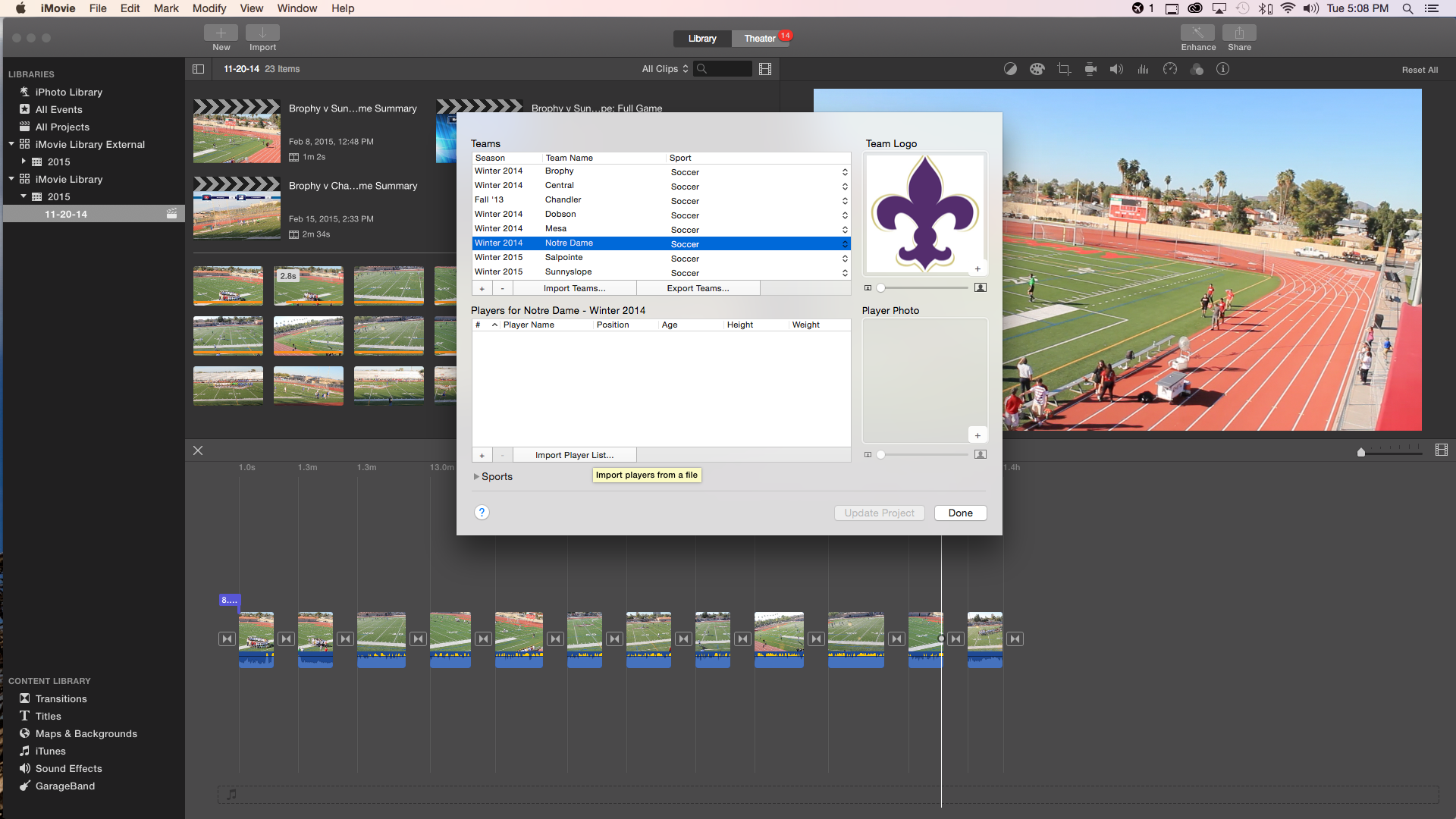 How to Make Highlight Videos Using the Sports Editor in IMovie 8 Steps Instructables