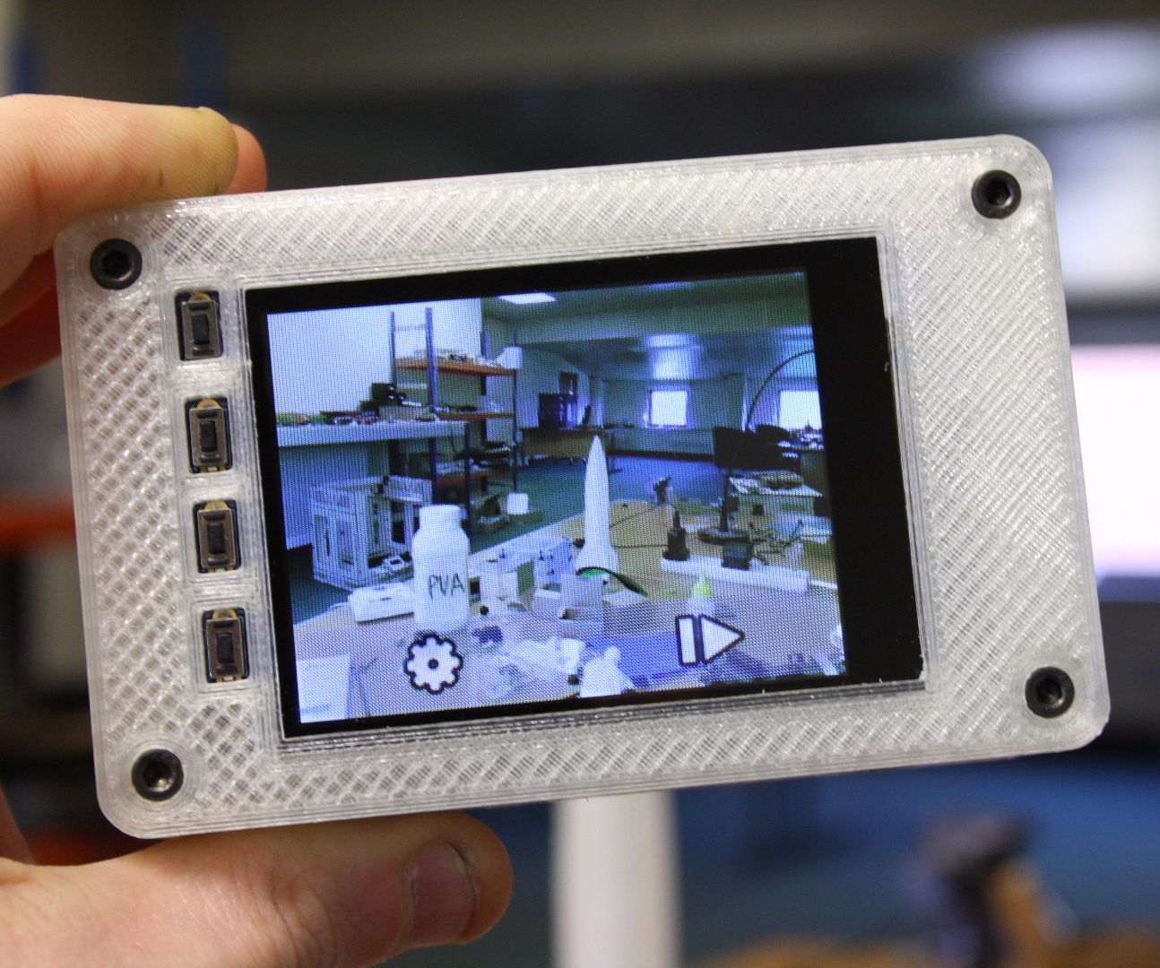 Picture - the 3D Printed Raspberry Pi Camera.