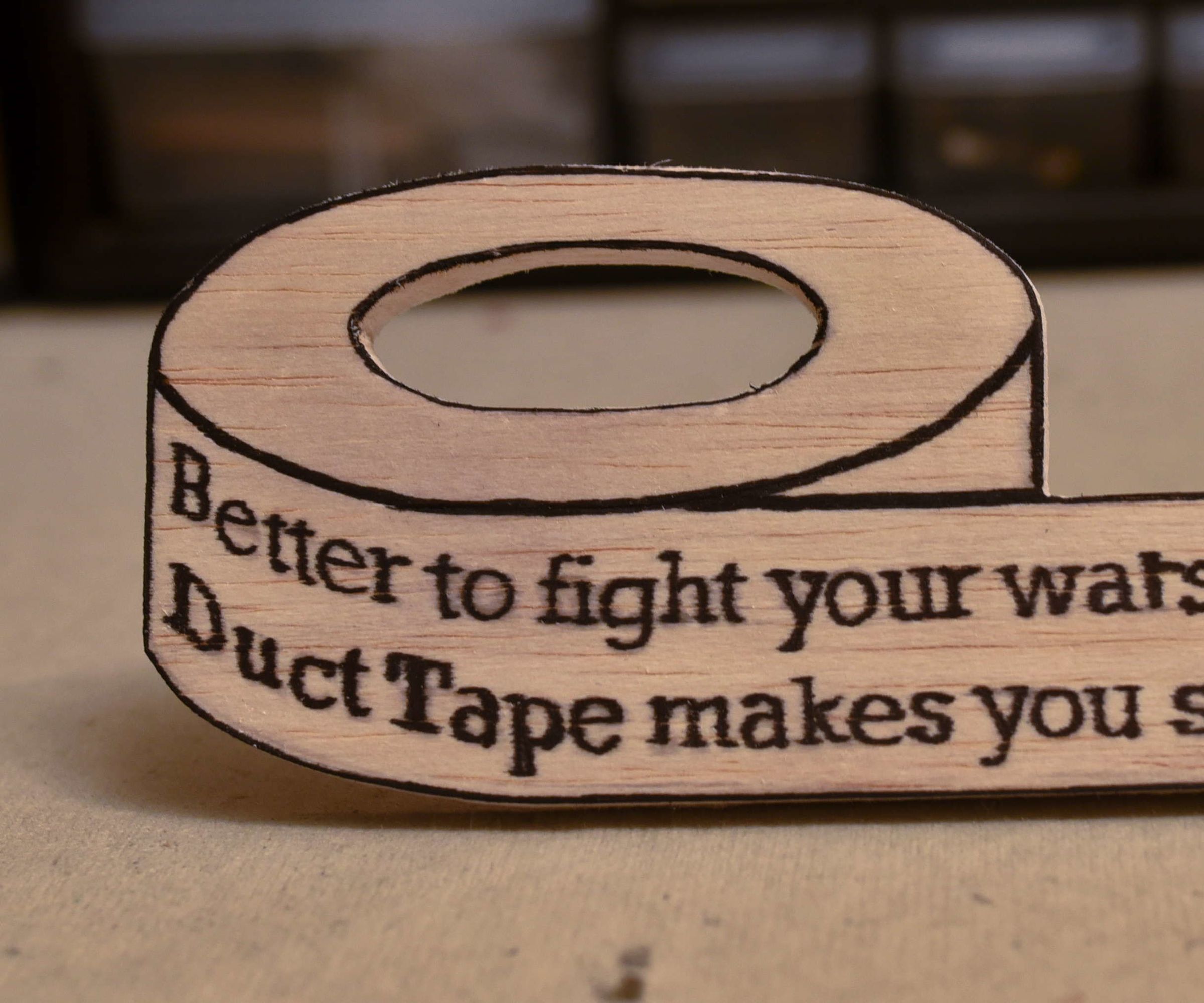 Customized Balsa Wood Desk Ornament Using an Ink Jet Printer