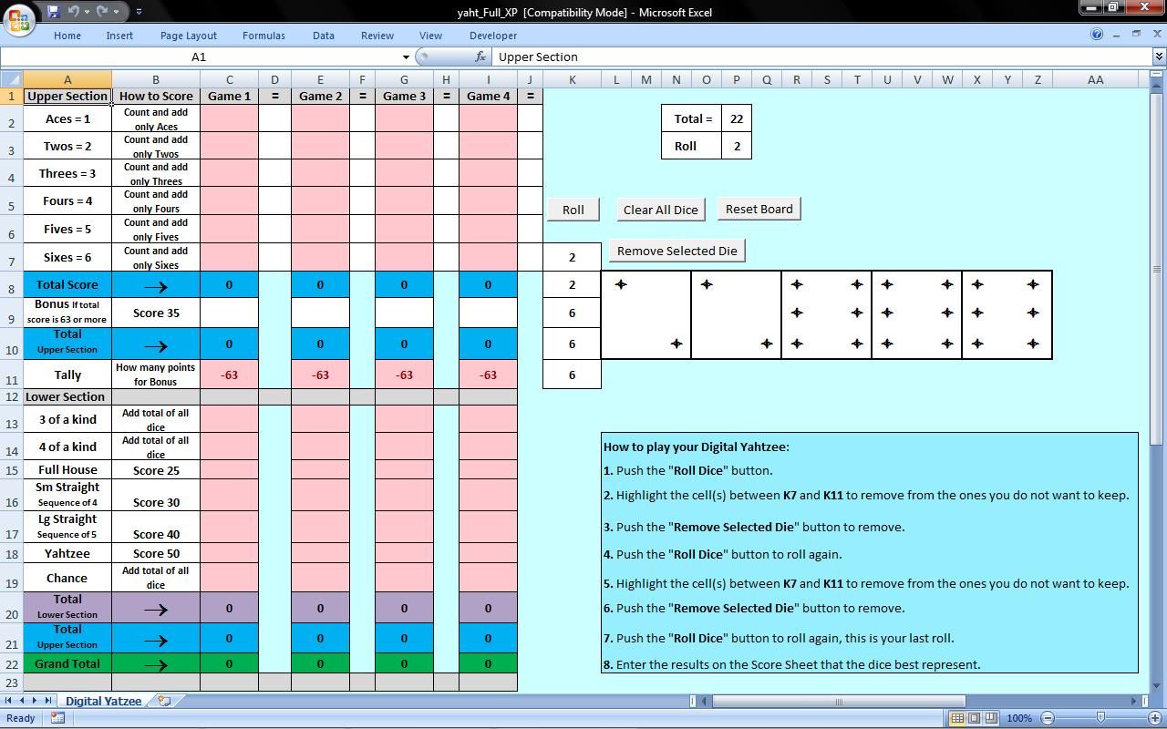 Digital YAHTZEE.xls