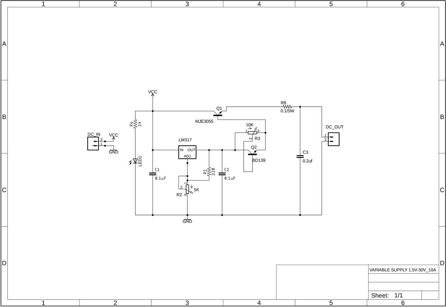 Variable Power Supply Using LM317 (PCB Layout) : 3 Steps - Instructables