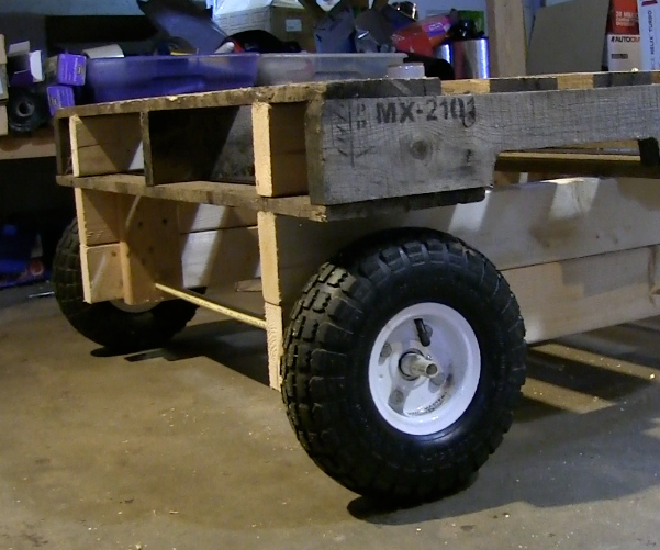 Wooden Pallet Up Cycle Cam Trolly Repurposed DIY Mobile Pallet Wagon  