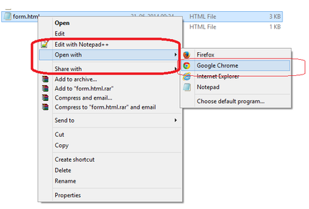 Opening the Html 