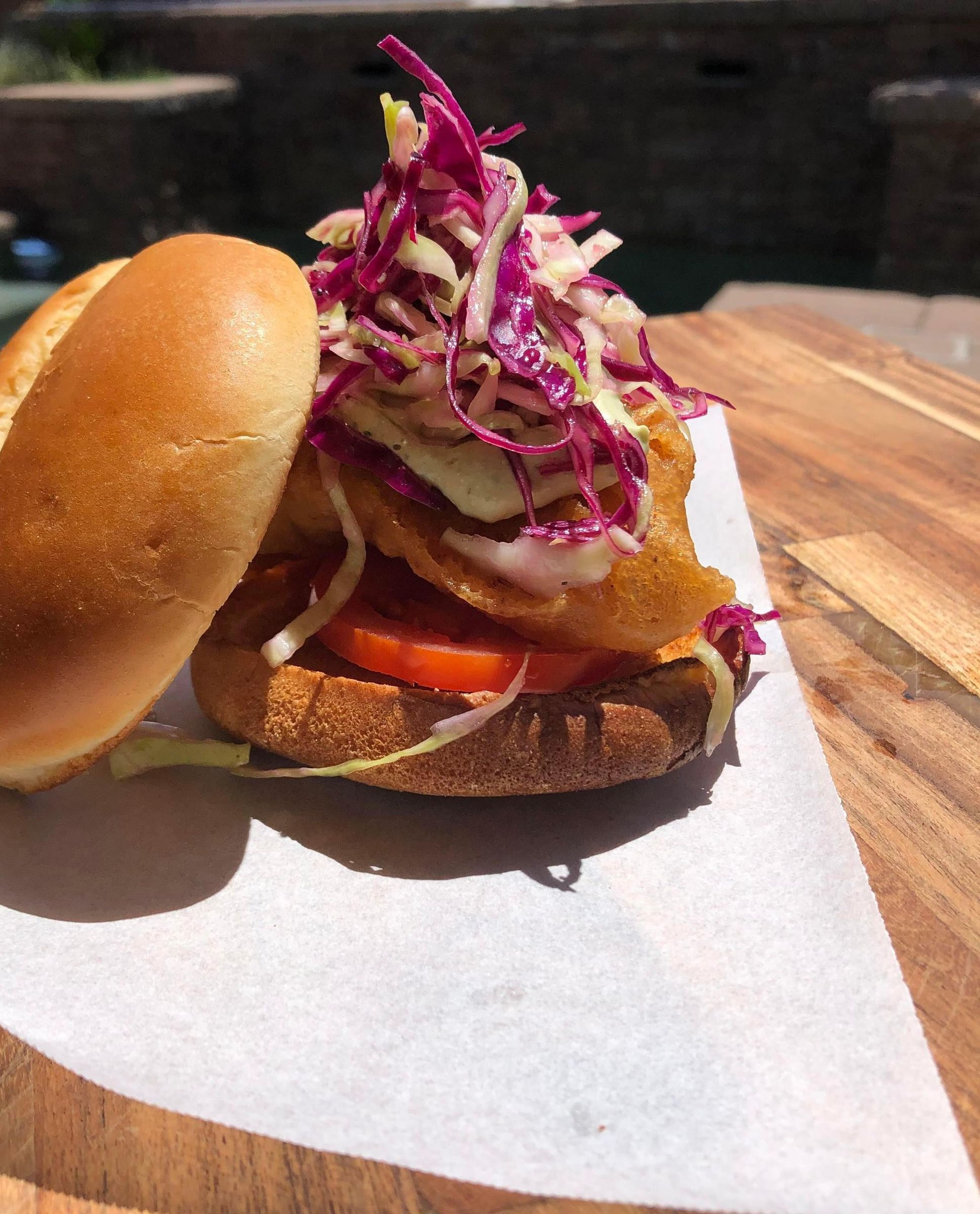 Beer Battered Fish Taco Sandwich 
