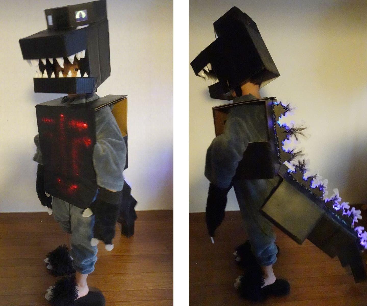 Cardboard Godzilla Cosplay Costume 