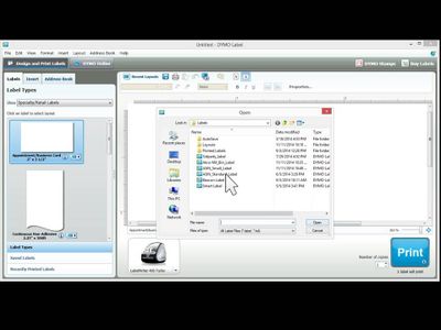 Open Label Template and Dymo Software