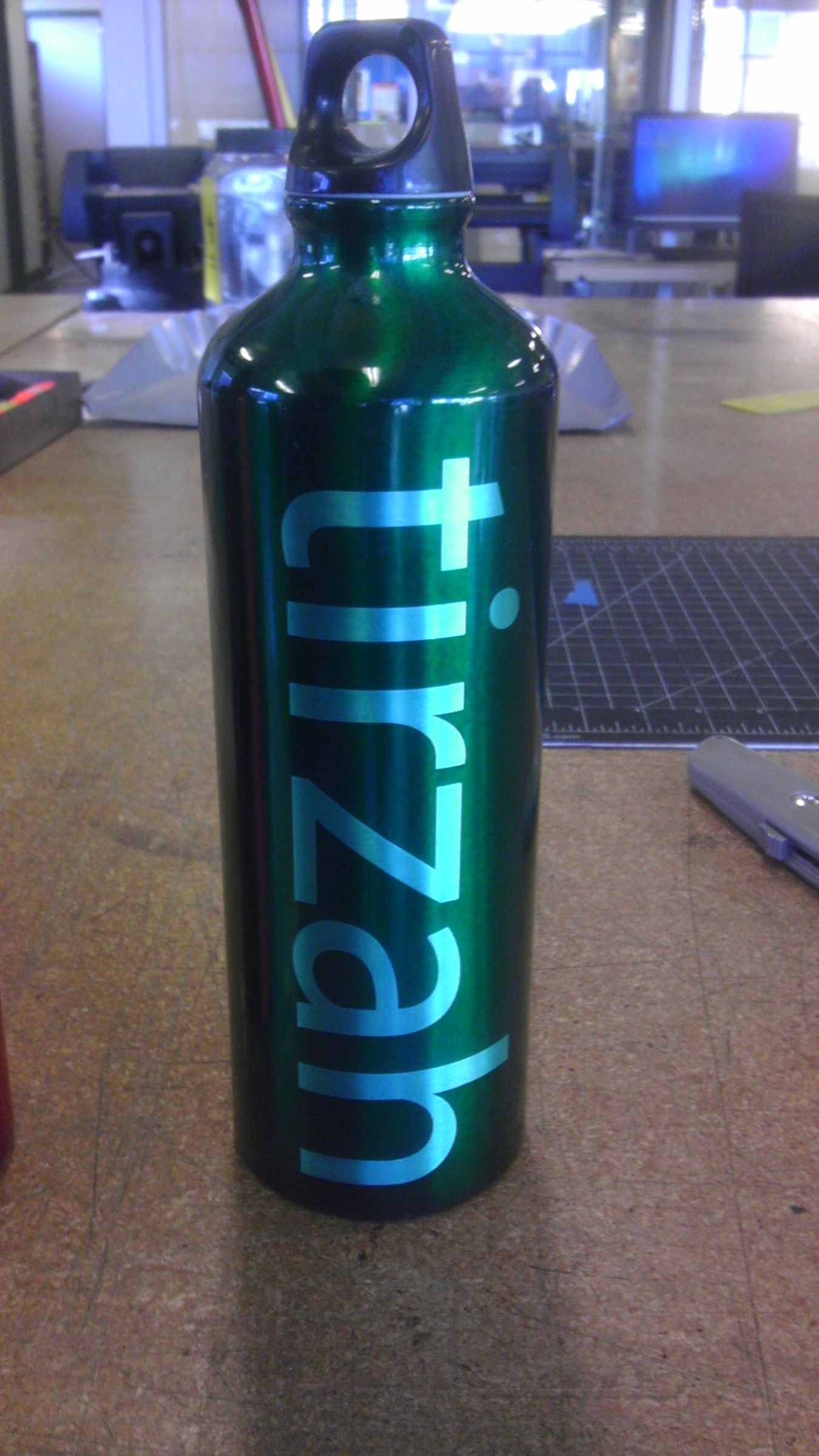 DIY Laser Etched Anodized Aluminum Water Bottles