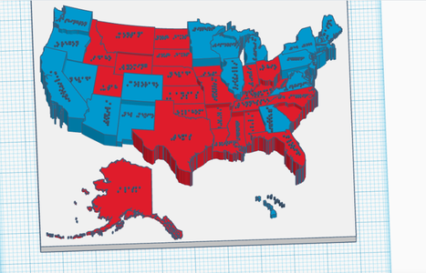 Us Map for the Blind