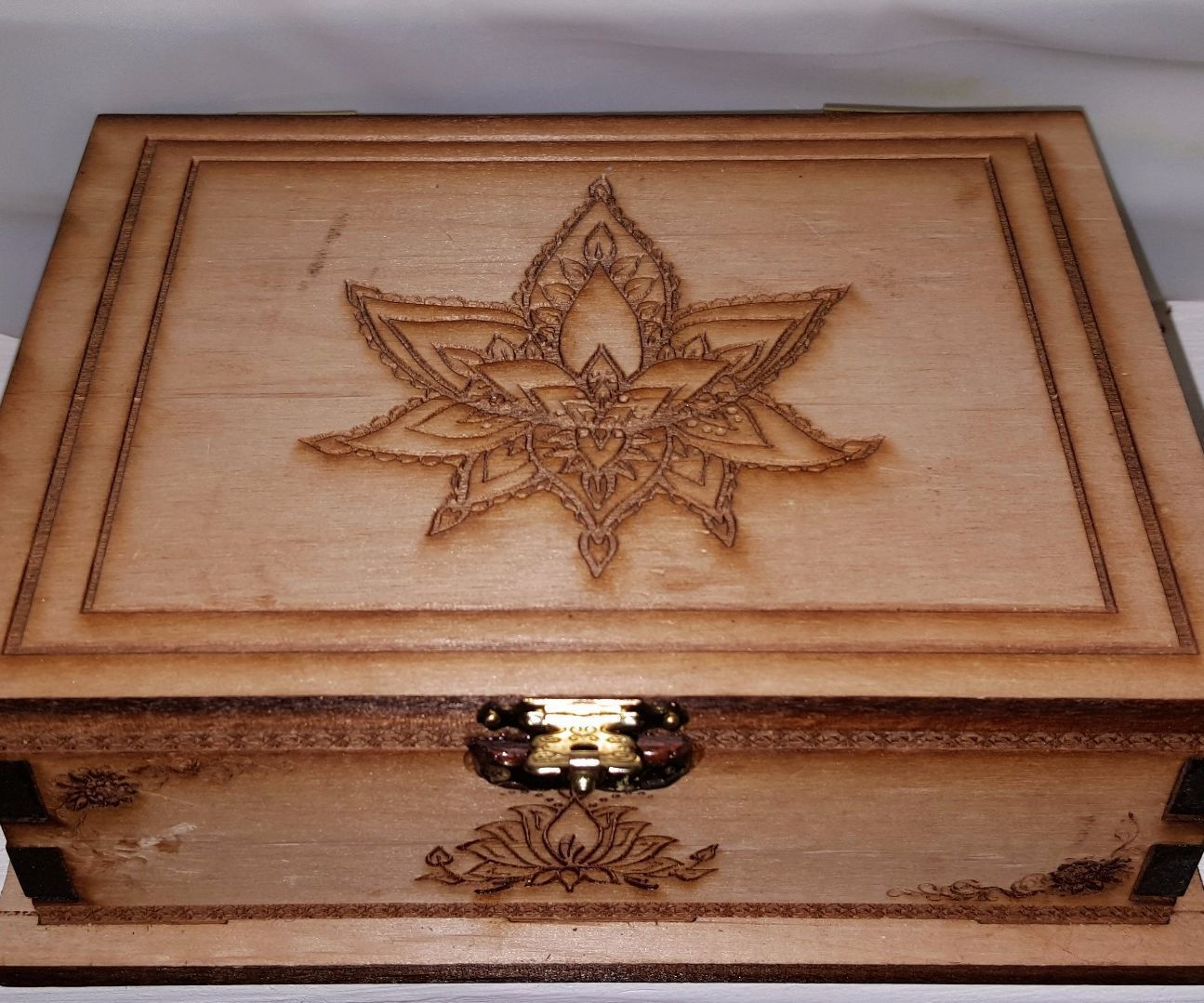 Lasered Wooden Jewelry Box  