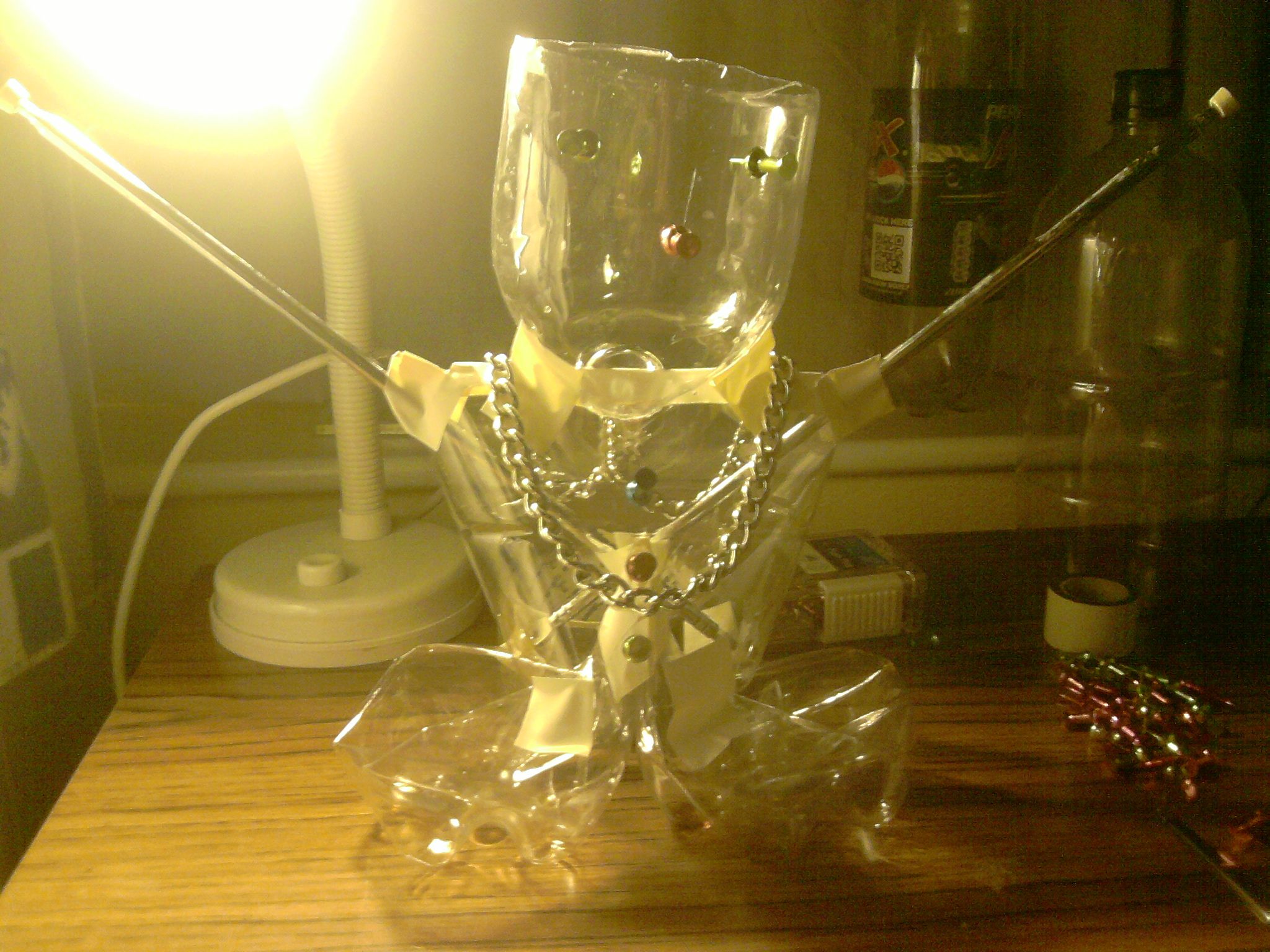 Funky Cress Man Made From a Bottle