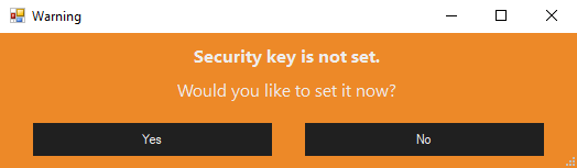 Launch the Software and Set Security Key