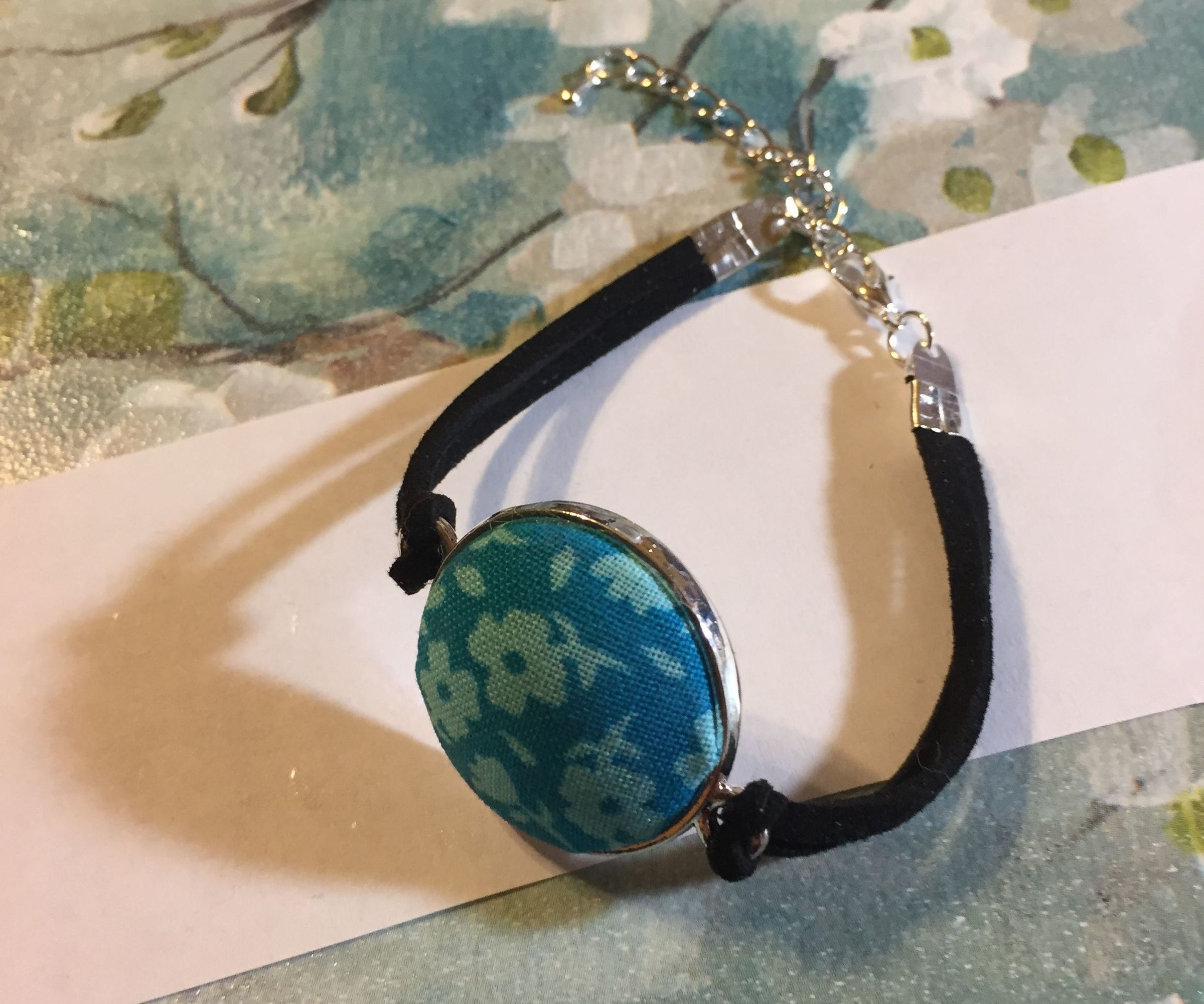 Fabric Cabochon Bracelet