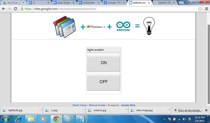 Arduino Google Actions How to Use Google Sites to Control a Arduino! : 3 Steps - Instructables