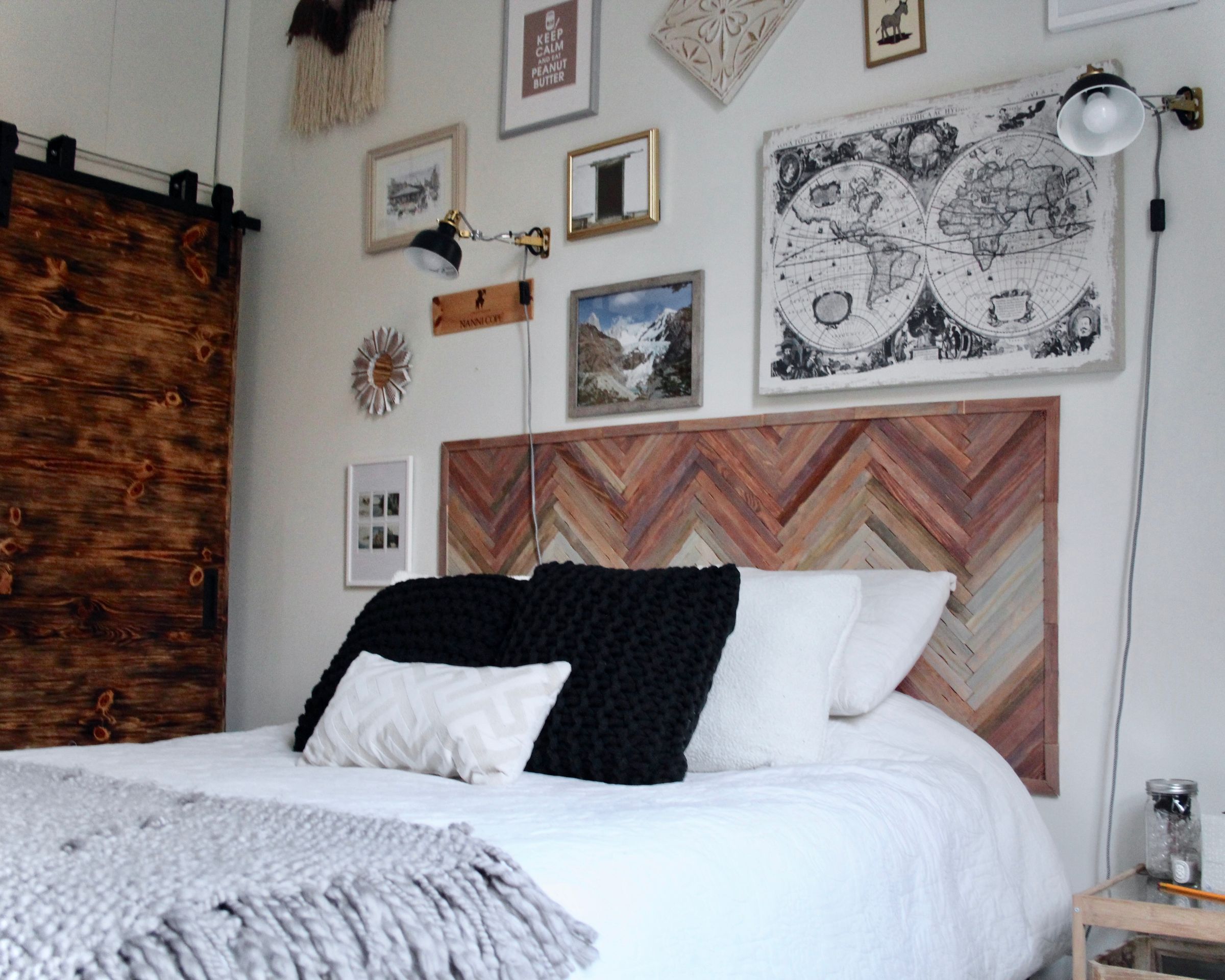 Wood Headboard Using Paint Stir Sticks 5 Steps (with Pictures