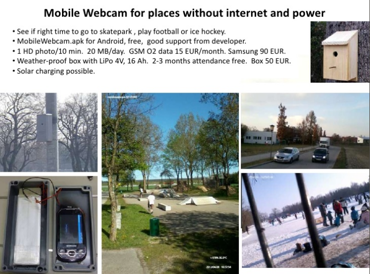 GSM Android Phone As HD Outdoor Webcam