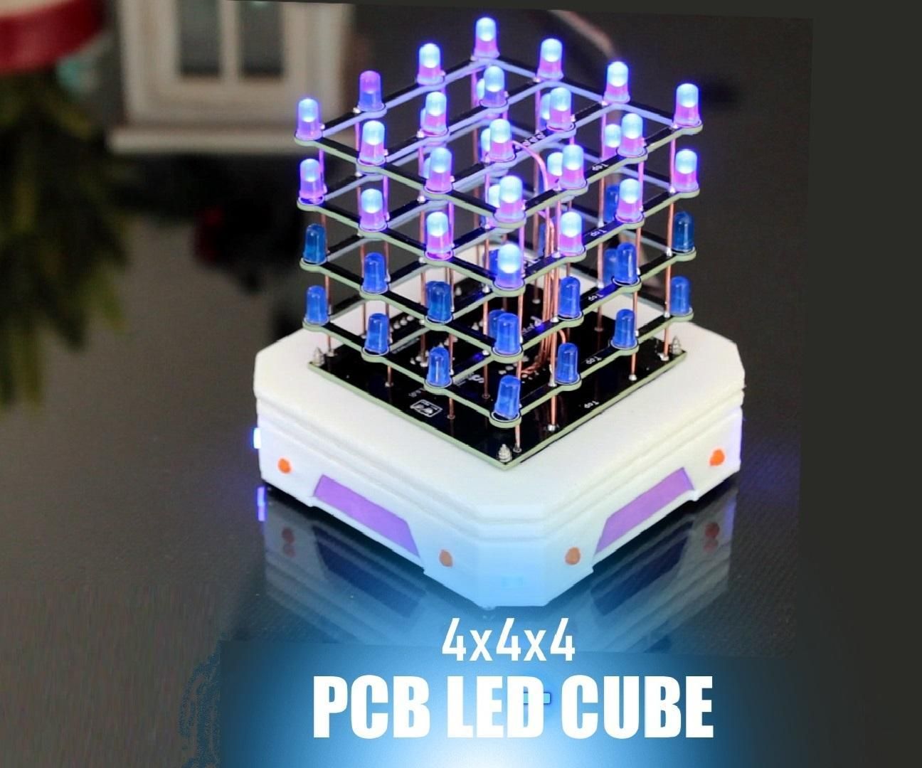Kit Cubo LED 4x4x4 Arduino, Fai Da Te Per Effetti Luce 3D Blu - Pronto