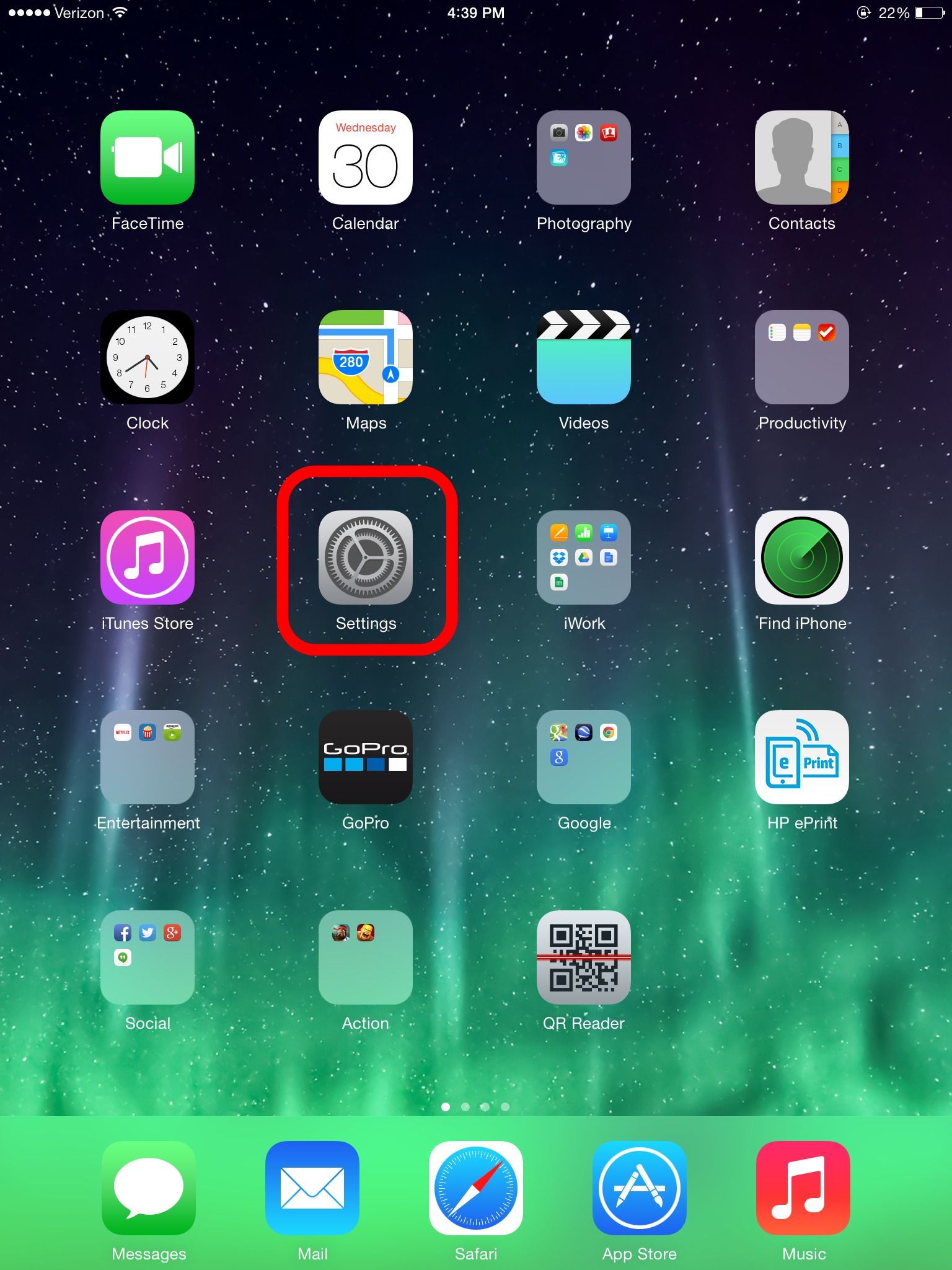 Turning on Cellular Data