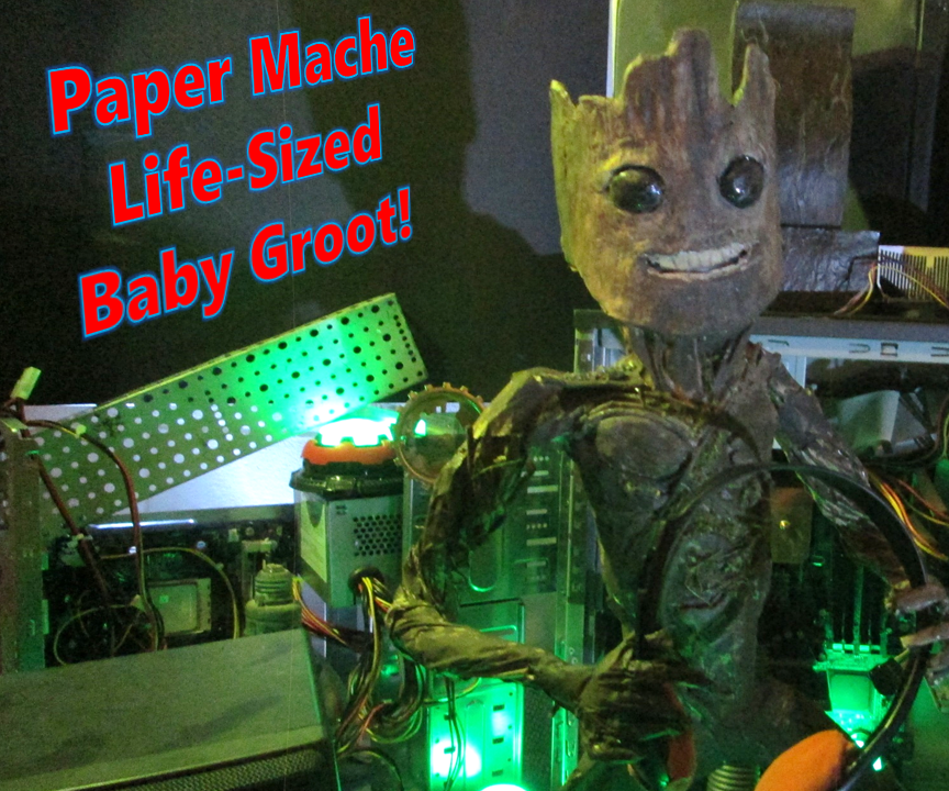Paper Mache Life-Sized Baby Groot!
