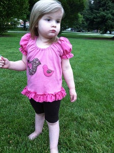 Ruffly Pink Applique Shirt