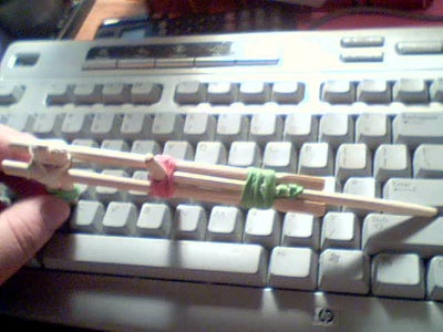 Rubber Band Gun - Pistol Style (Chopsticks and RubberBand)
