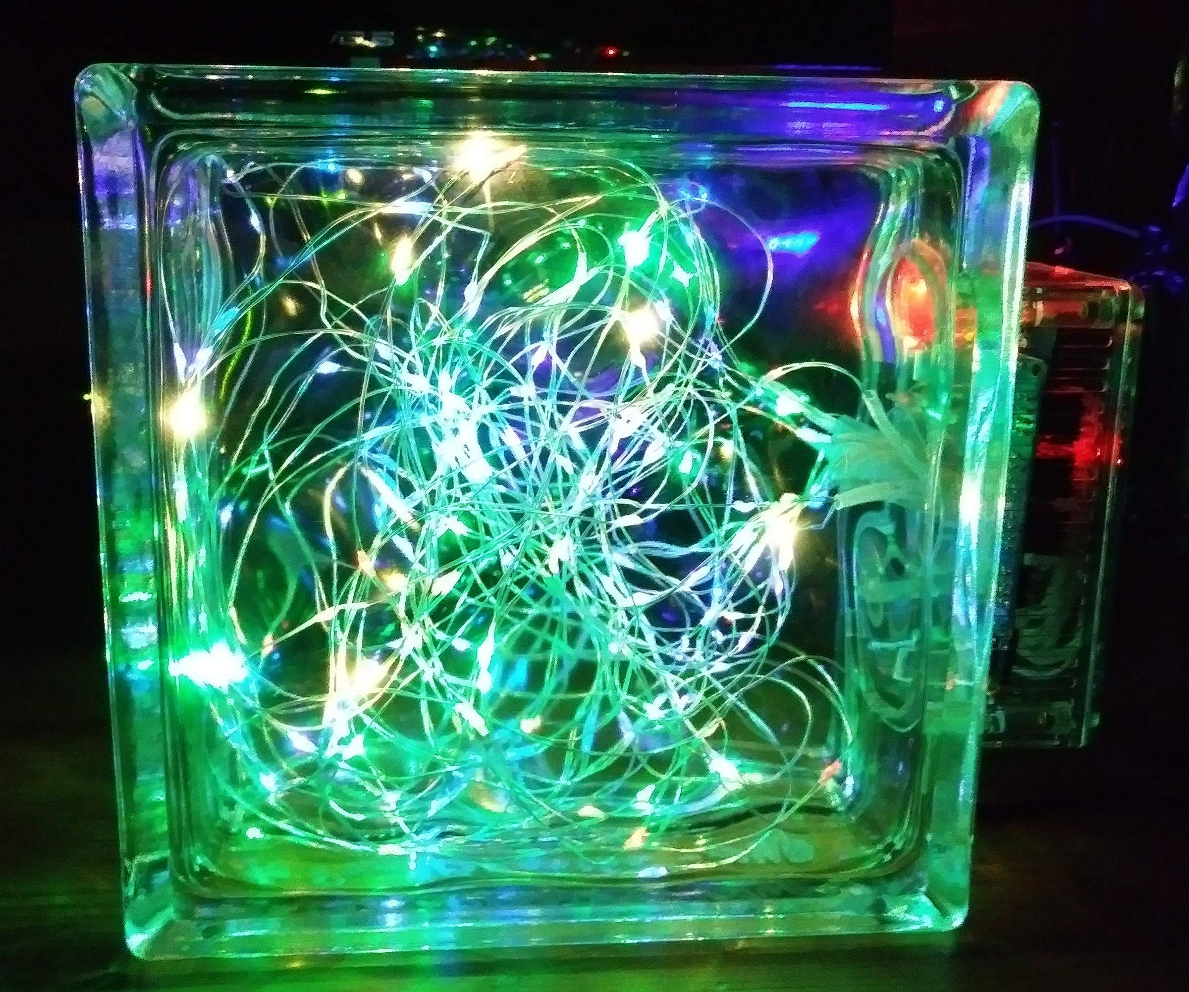 Breathe Fading Fairy Lights in a Glass Block 6 Steps Instructables