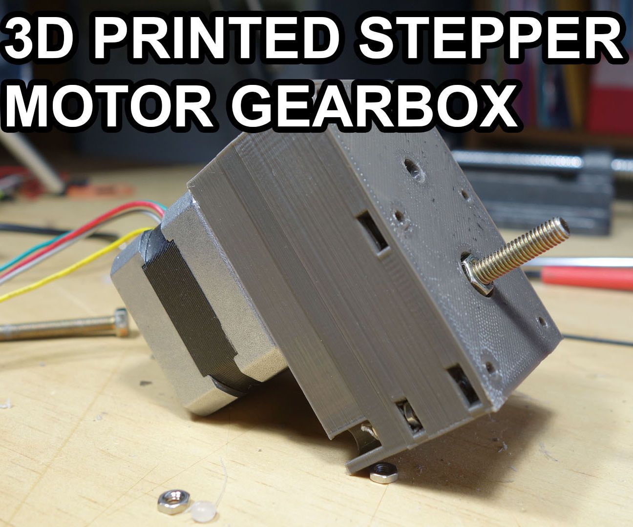 3D Printed 16:1 Nema 17 Gearbox
