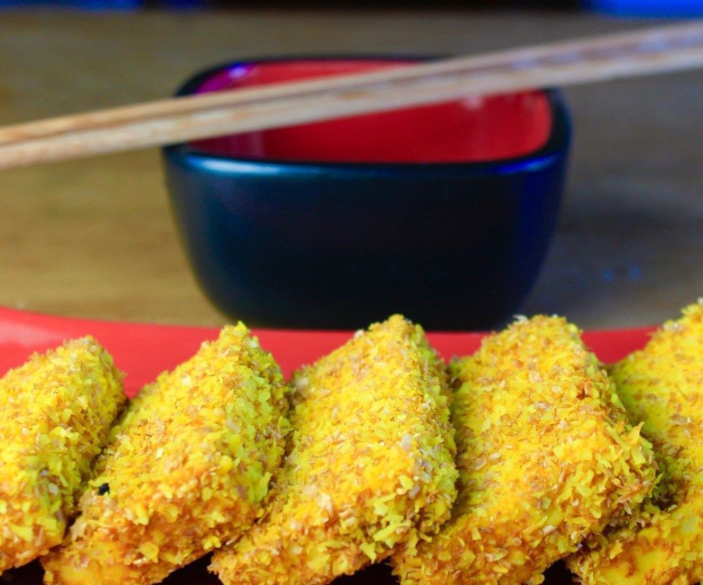 Baked Coconut Crusted Tofu With Thai Sweet Chili Sauce