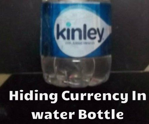 Hiding Currency in Water Bottle