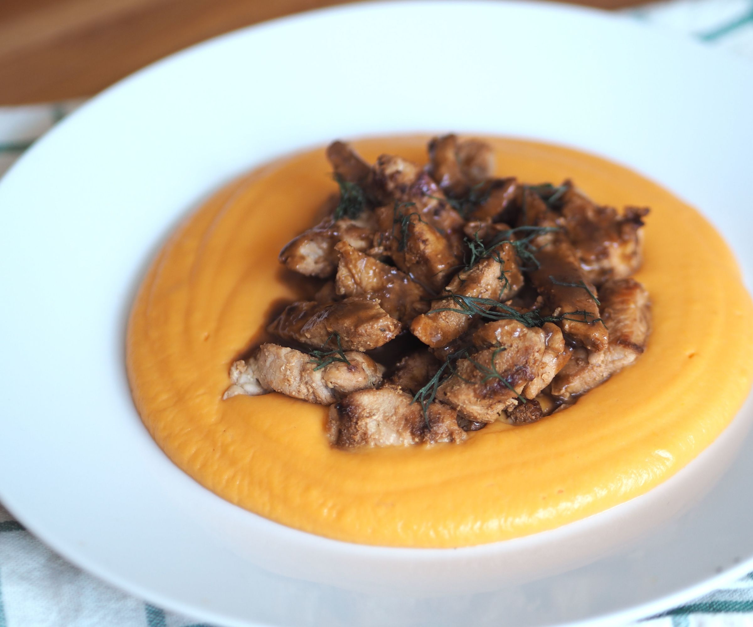 Turkey Breast With Sweet Potato Puree