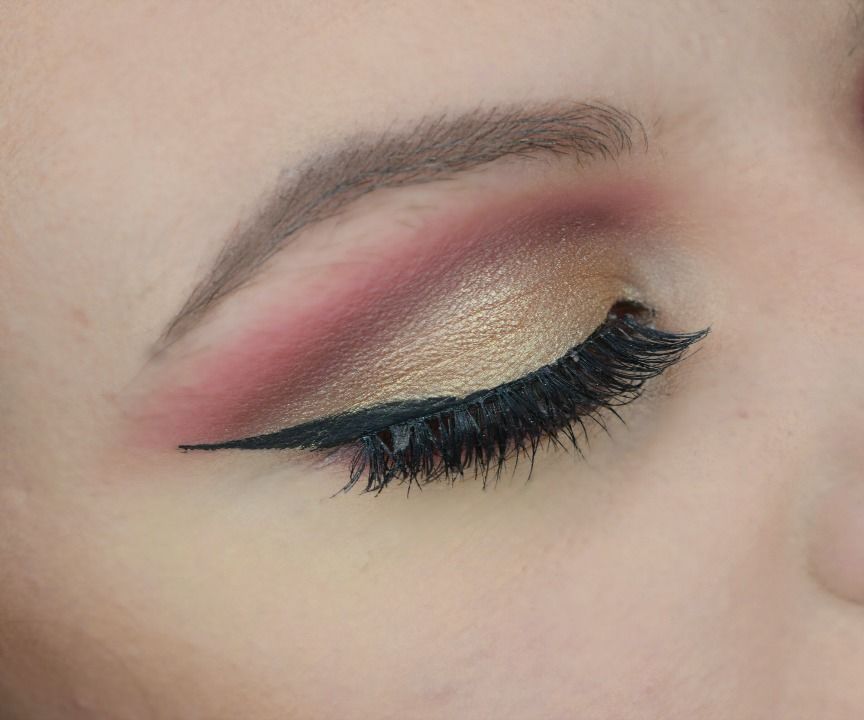Red Gold Cut Crease Makeup Tutorial