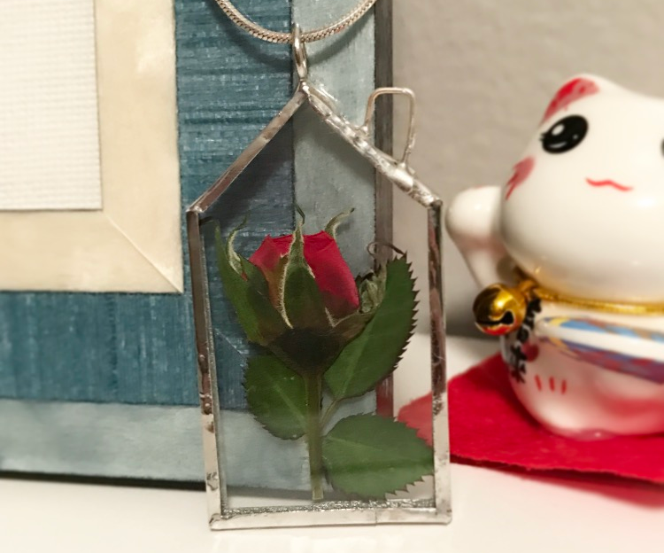 Miniature Rose Pendant 
