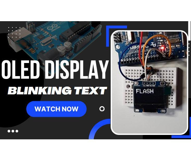 Arduino Flash Text on SSD1306 OLED Display