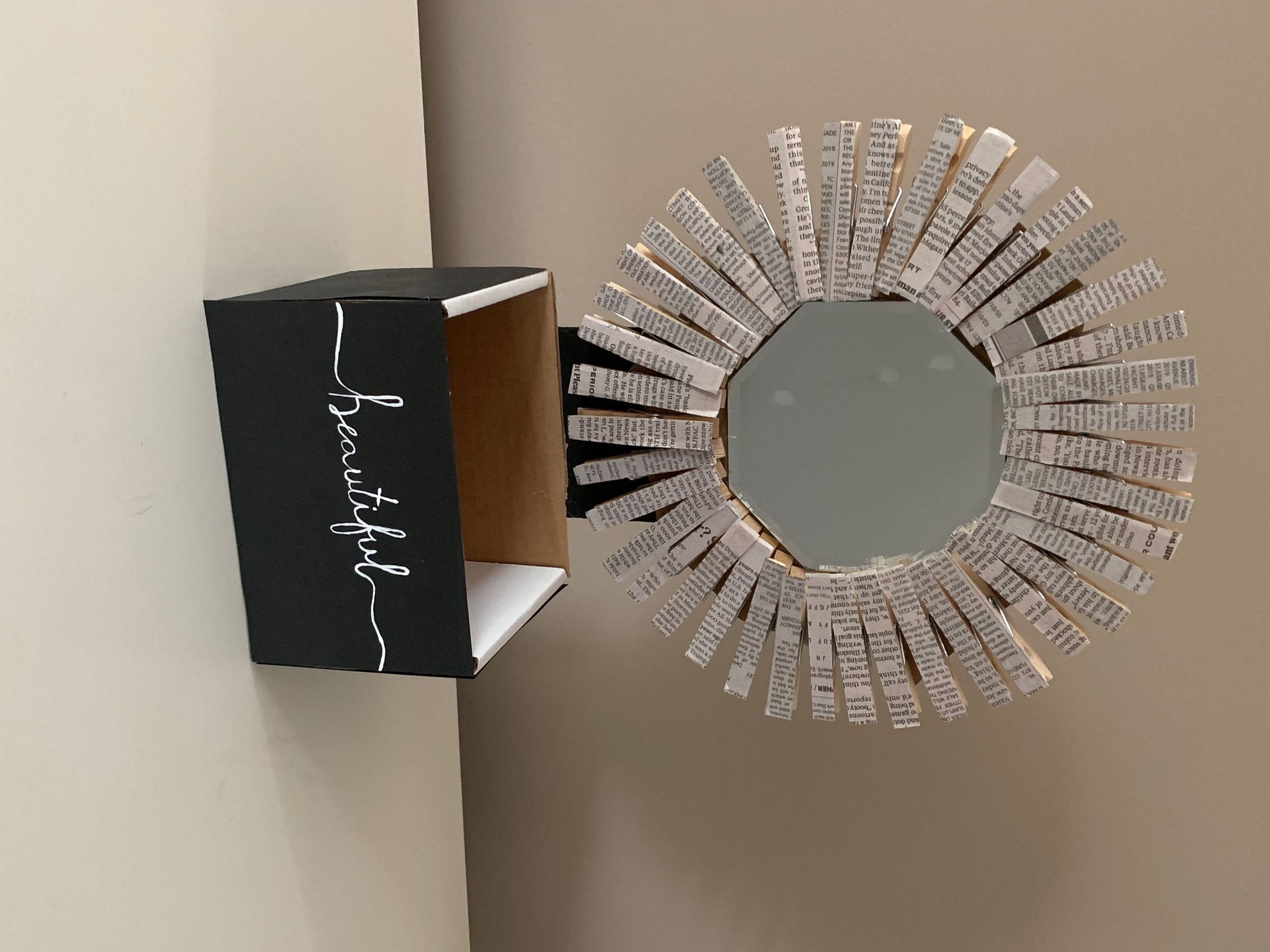 Clothespin Mirror and Vanity Holder 15 Steps (with Pictures