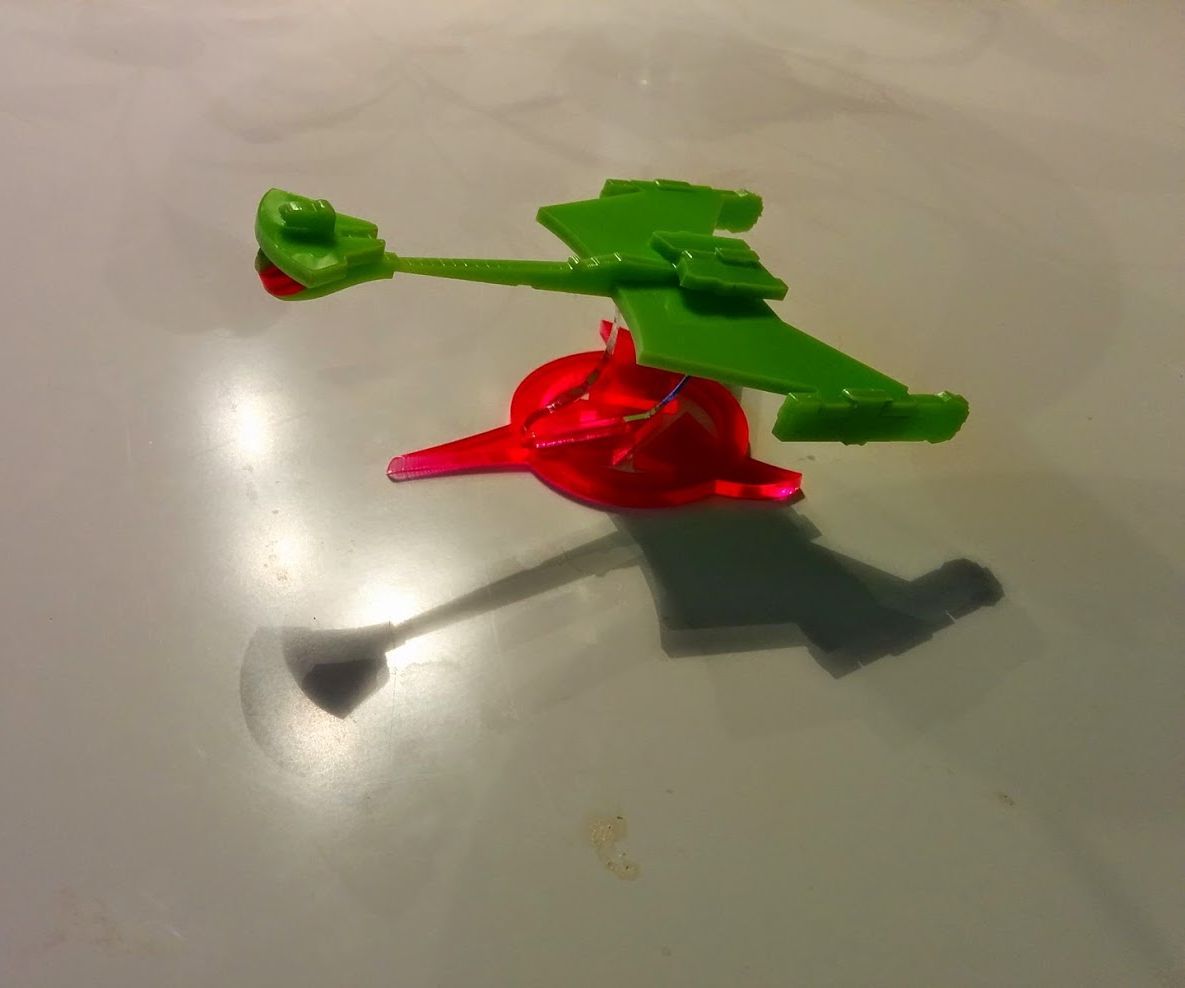 Laser Cut Star Trek Klingon D-7 Model