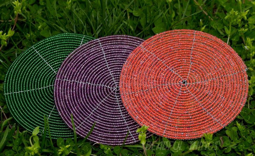 Beaded Round "Mug Rugs" Coasters